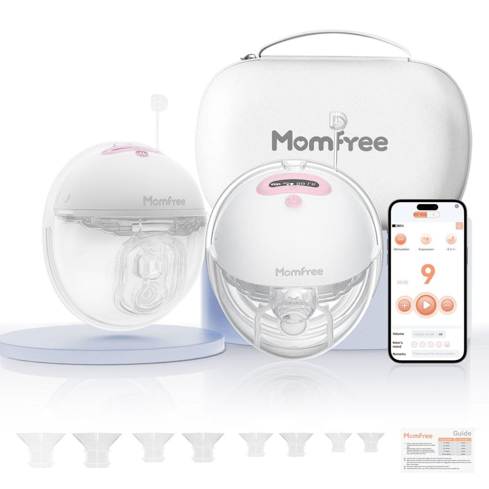 Bomba de mama Hands Free Momfree F6 Wireless com pacote de 2 aplicativos