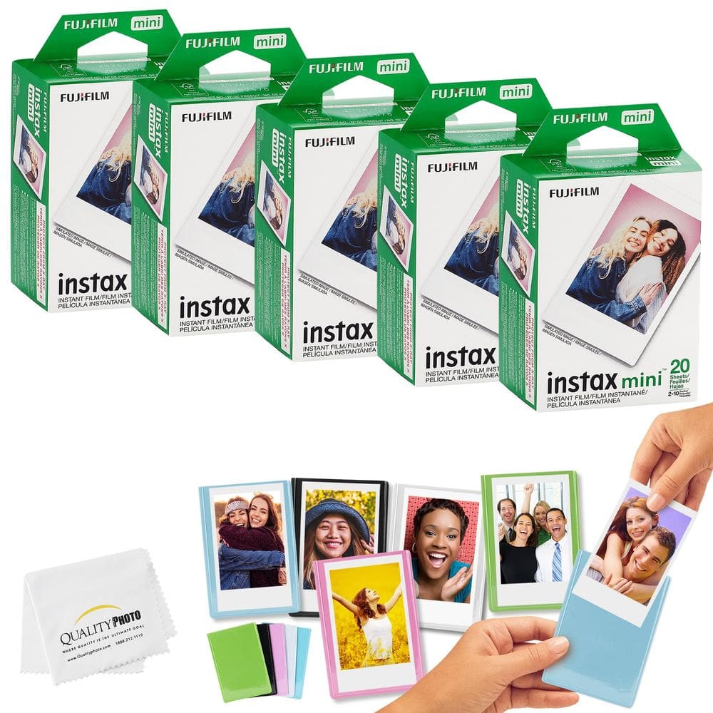 Filme + molduras fotográficas com ímã colorido + Tecido Fujifilm Mini Instax