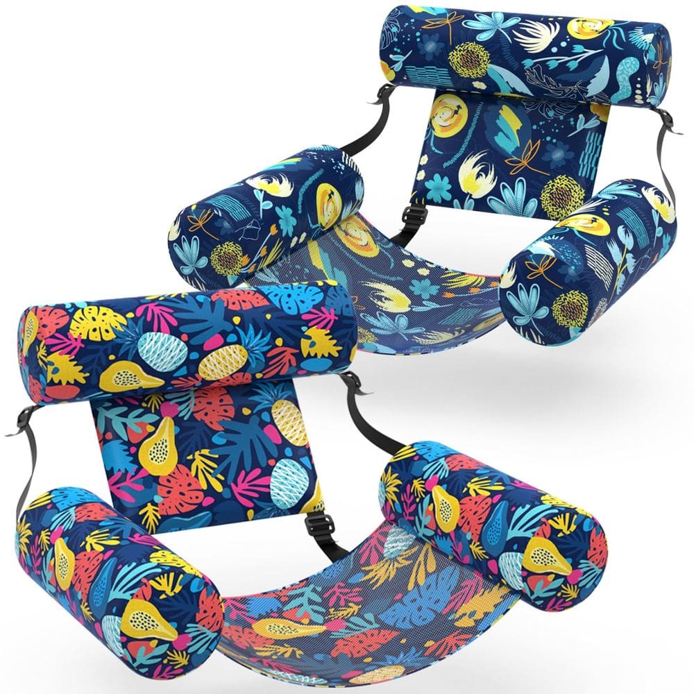 Pacote com 2 espreguiçadeiras infláveis Pool Floats Sunikko X