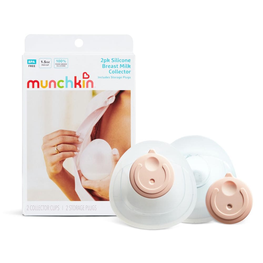 Copo coletor de leite materno de silicone Munchkin, pacote com 2 unidades, sem BPA