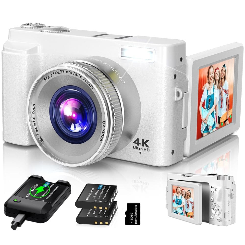 Câmera digital Duluvulu 4K 48MP com foco automático, zoom 16X