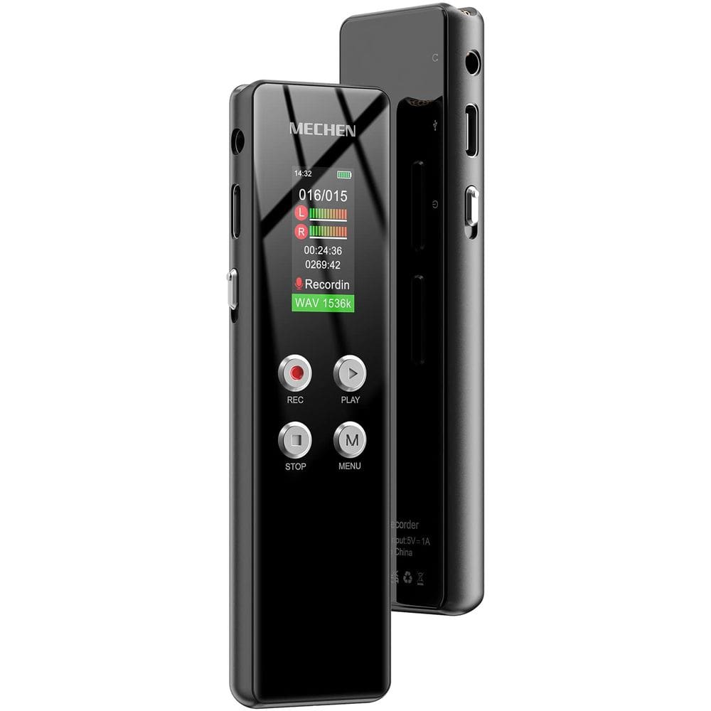 Gravador de voz digital MECHEN 128GB para palestras e reuniões