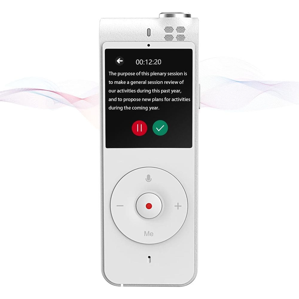 Gravador de voz digital REMO com tradução e transcrição de voz