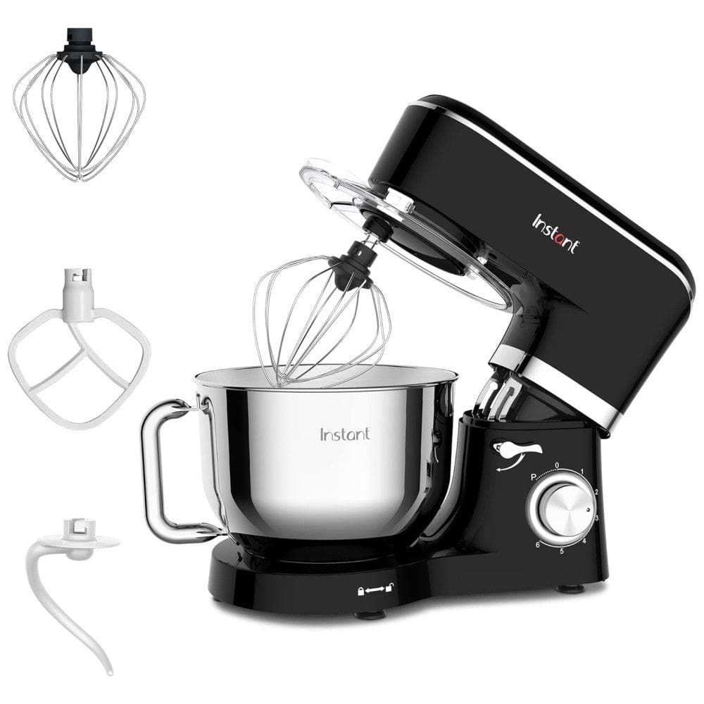 Batedeira 5,9L com 6 Velocidades, Tigela em Aço Inoxidável e 3 Acessórios, 110V 400W, Instant Pot, Preta