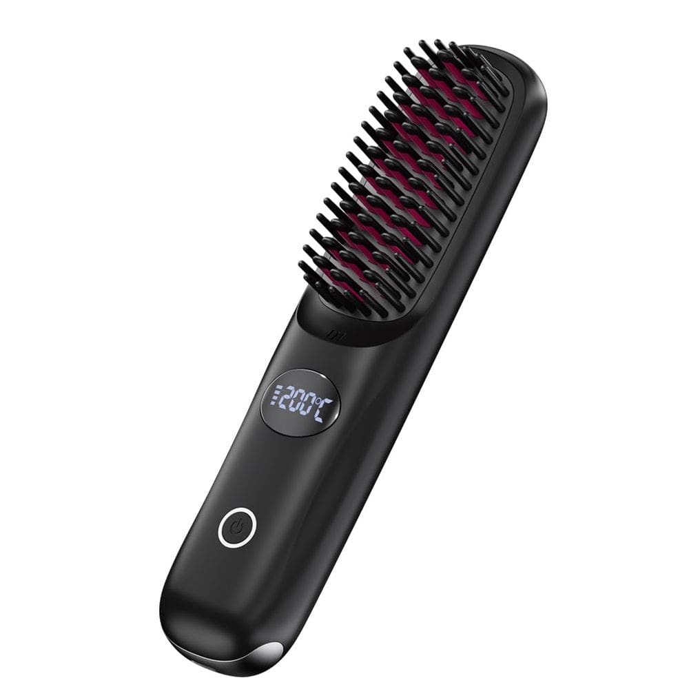 Escova de alisamento de cabelo sem fio YOSMOET Portable Mini