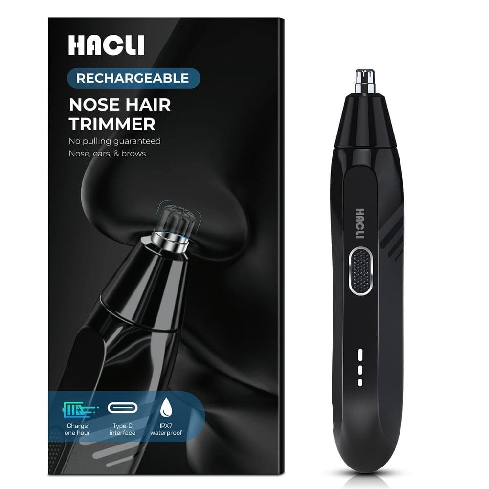 Aparador de pêlos nasais HACLI elétrico para homens e mulheres com motor de 8000 RPM