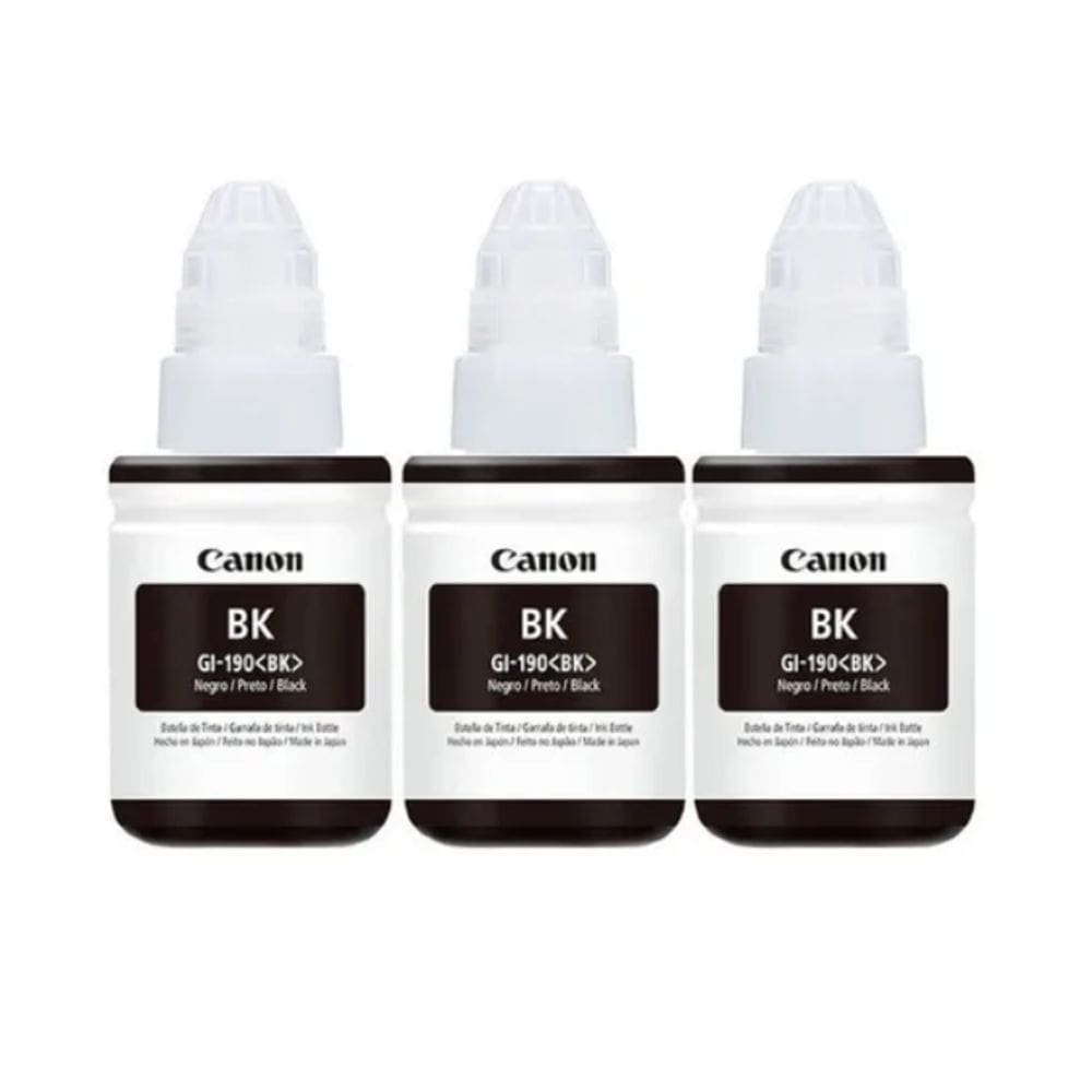 Kit 3 Refil Tinta G190 BK G3110 G4100 G3100