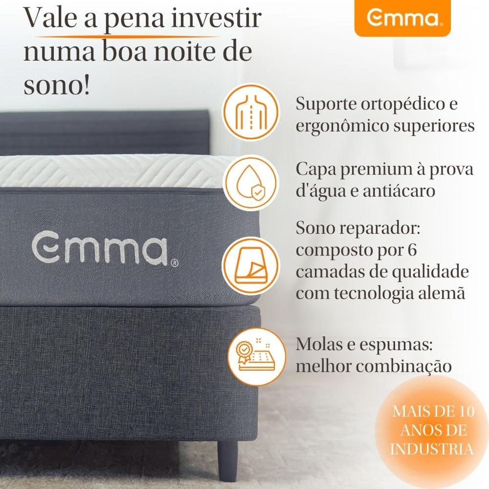 Colchão King Emma Premium Hybrid 193x203cm