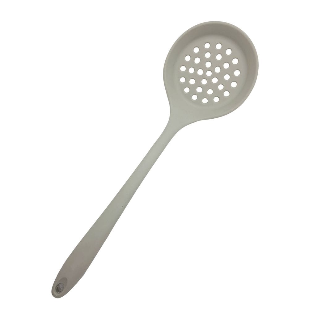 Escumadeira de Silicone Utensílio de Cozinha Cinza 32 cm