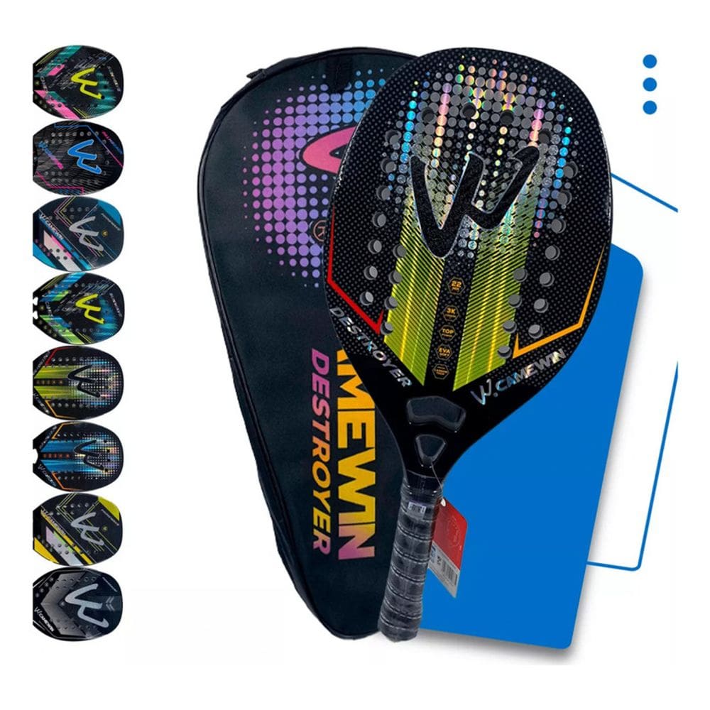 Raquete de tênis de praia Camewin Carbon 3K Professional 320-330g