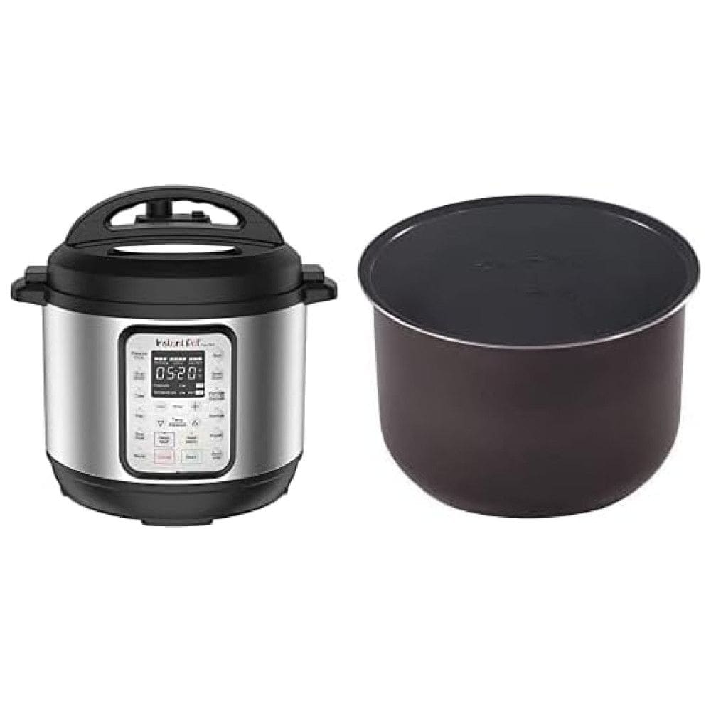 Panela de Pressão Elétrica 3 Litros 9 em 1 com Panela Interna Extra, Instant Pot Duo, 110V, Prata