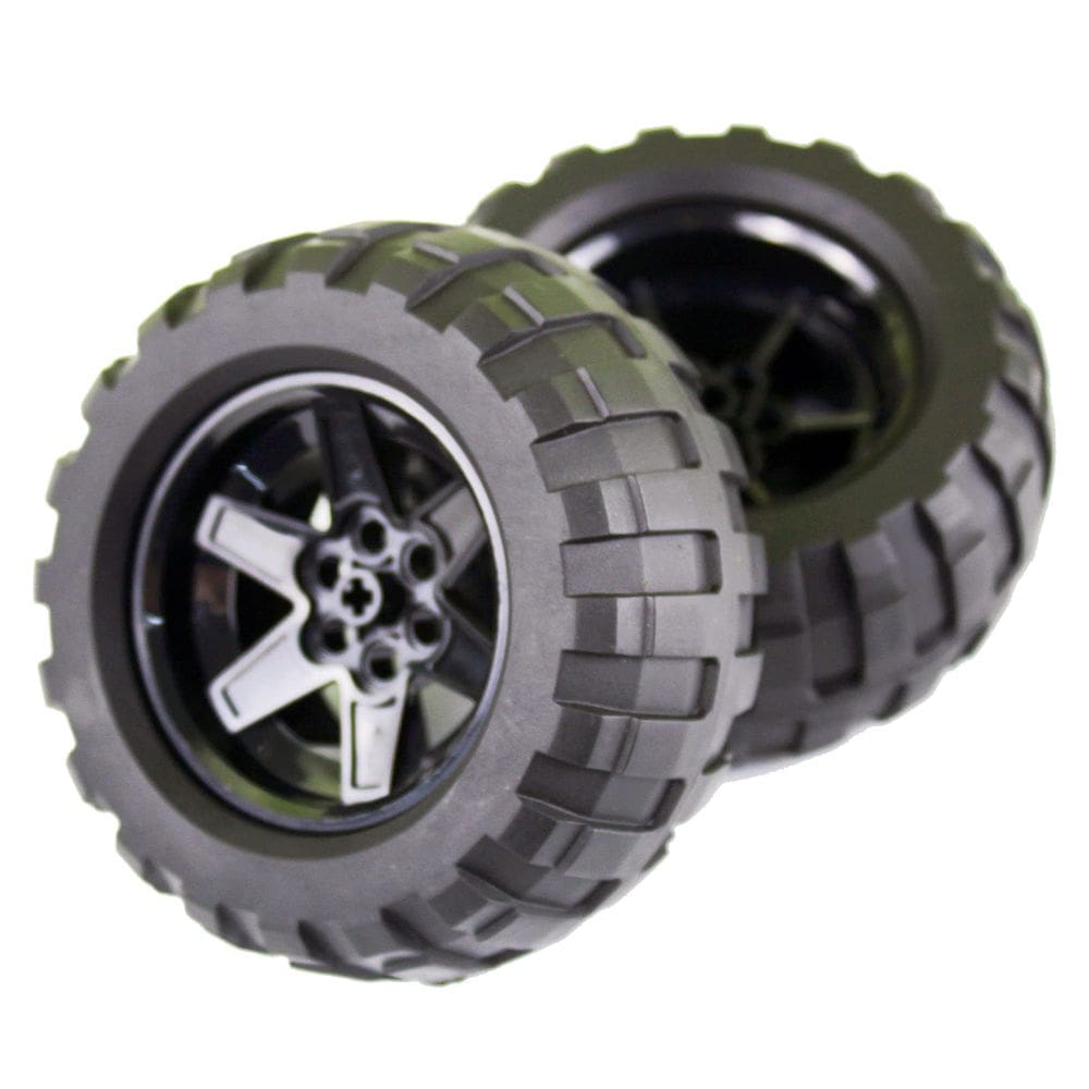 Building Block Technic Parts TIRE Baloon Wide DIA94,8 x 44 e diâmetro do aro 56 x 34 4 unidades