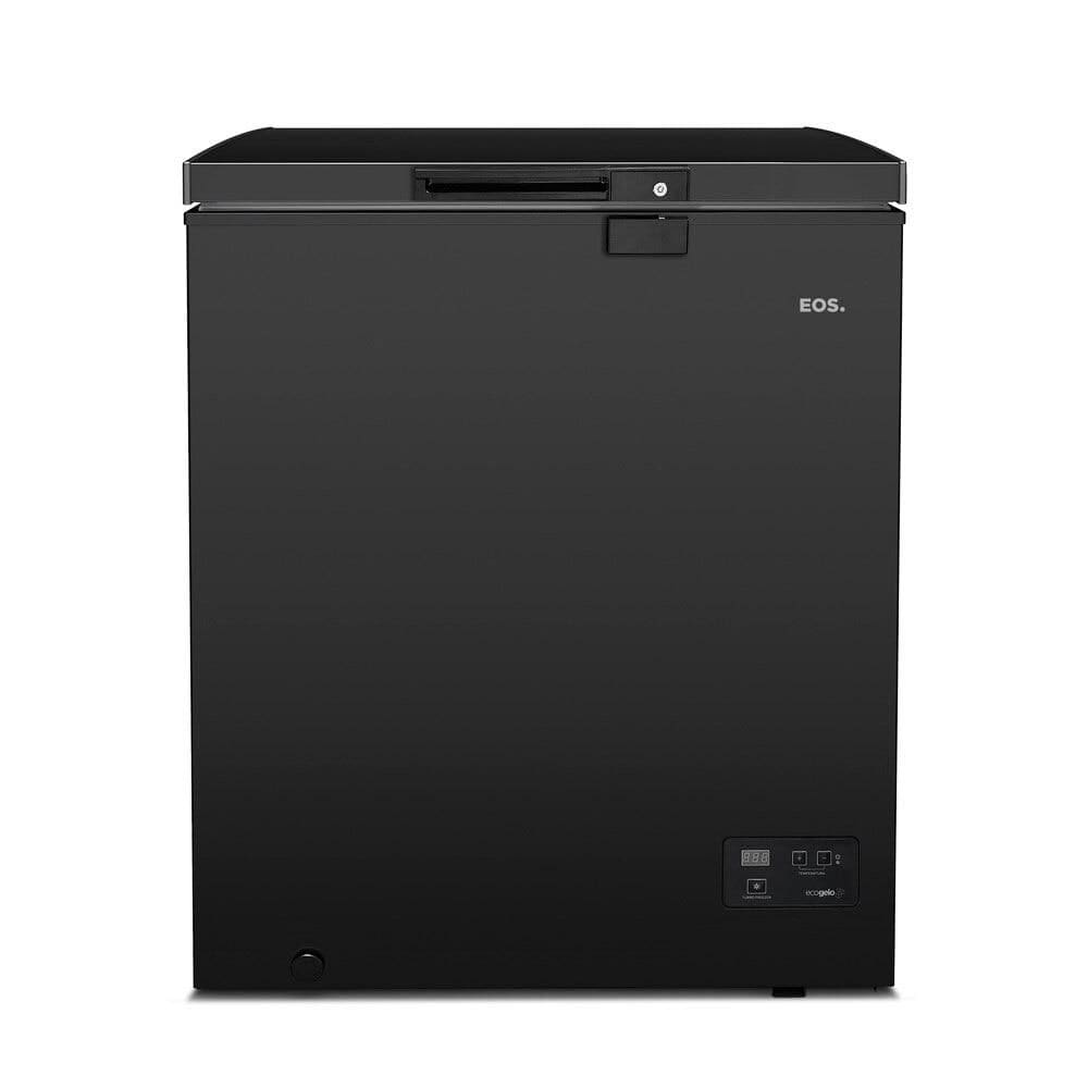 Freezer e Conservador Horizontal EOS 110 Litros EcoGelo Preto EFH120XDP 220V