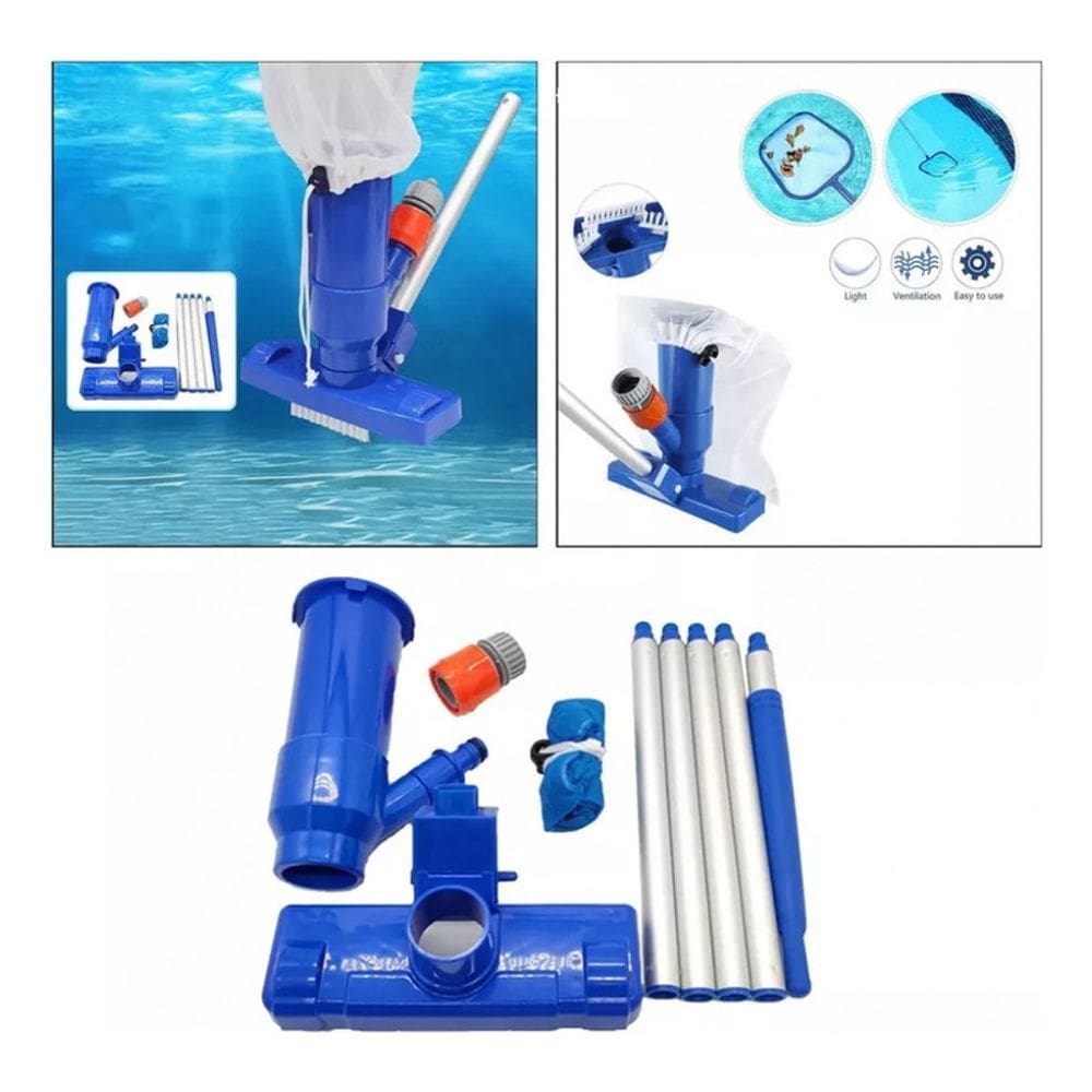 Escova de piscina inflável, aspirador, limpador de piscina