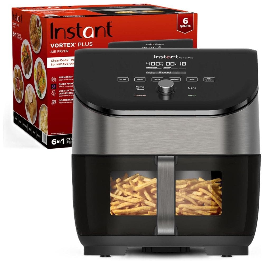 Vortex Fritadeira Elétrica AirFryer, Capacidade 6L com Painel Digital, 110V 1700W, INSTANT POT 140 3089 01, Preto