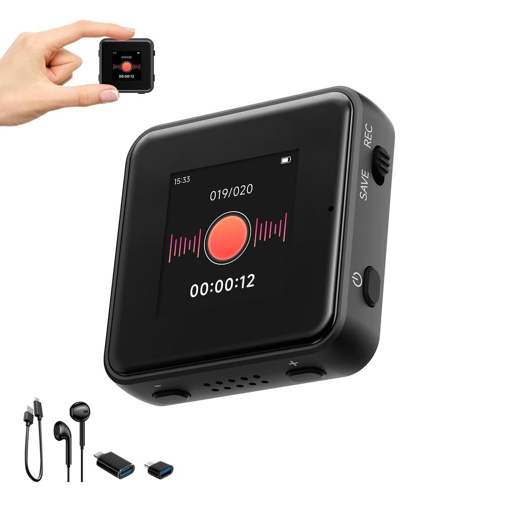 Gravador de voz digital SOUNDVALUE SV12 128GB com reprodução