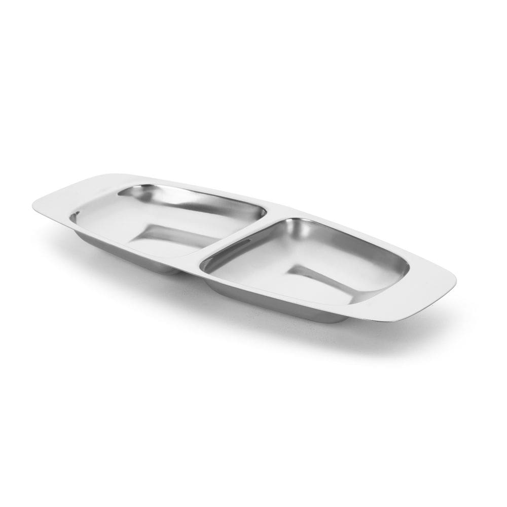 Petisqueira Pop 2 Divisórias Aço Inox 22,5 Cm Multiuso Forma