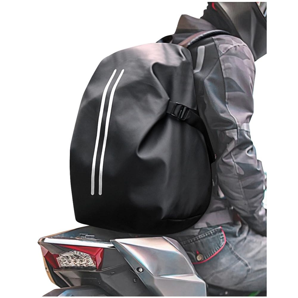 Mochila de motocicleta WEPLAN impermeável para homens com faixa reflexiva