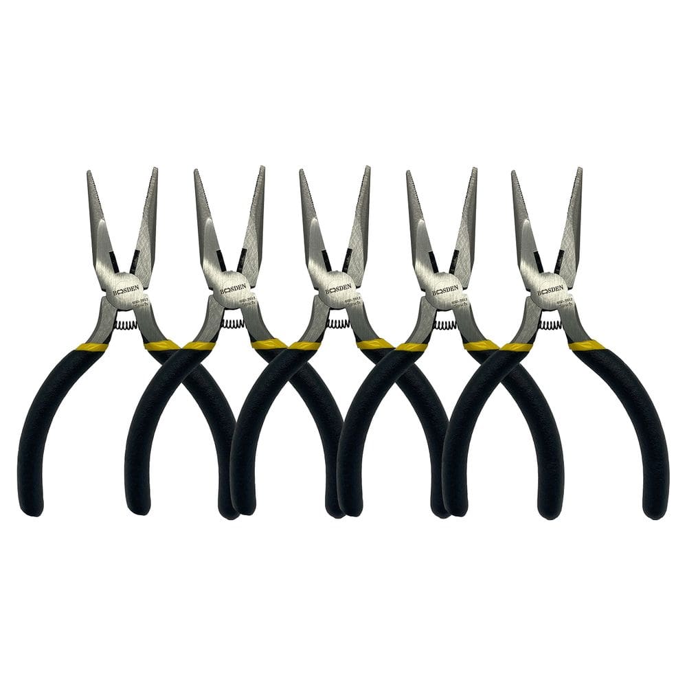 Conjunto de alicates BOOSDEN Needle Nose de 13 cm com cortador de fio, pacote com 5