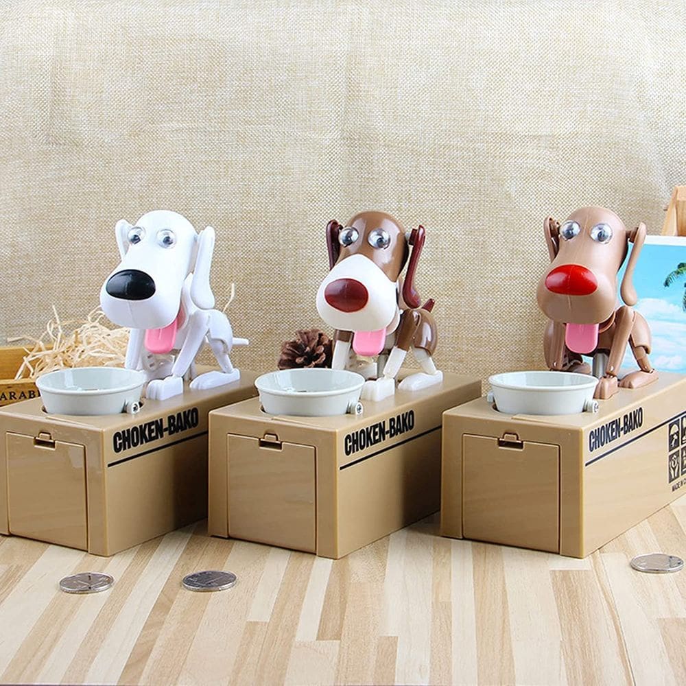 Caixa de dinheiro de brinquedo robótica Piggy Bank Lfei My Dog para mastigar moedas