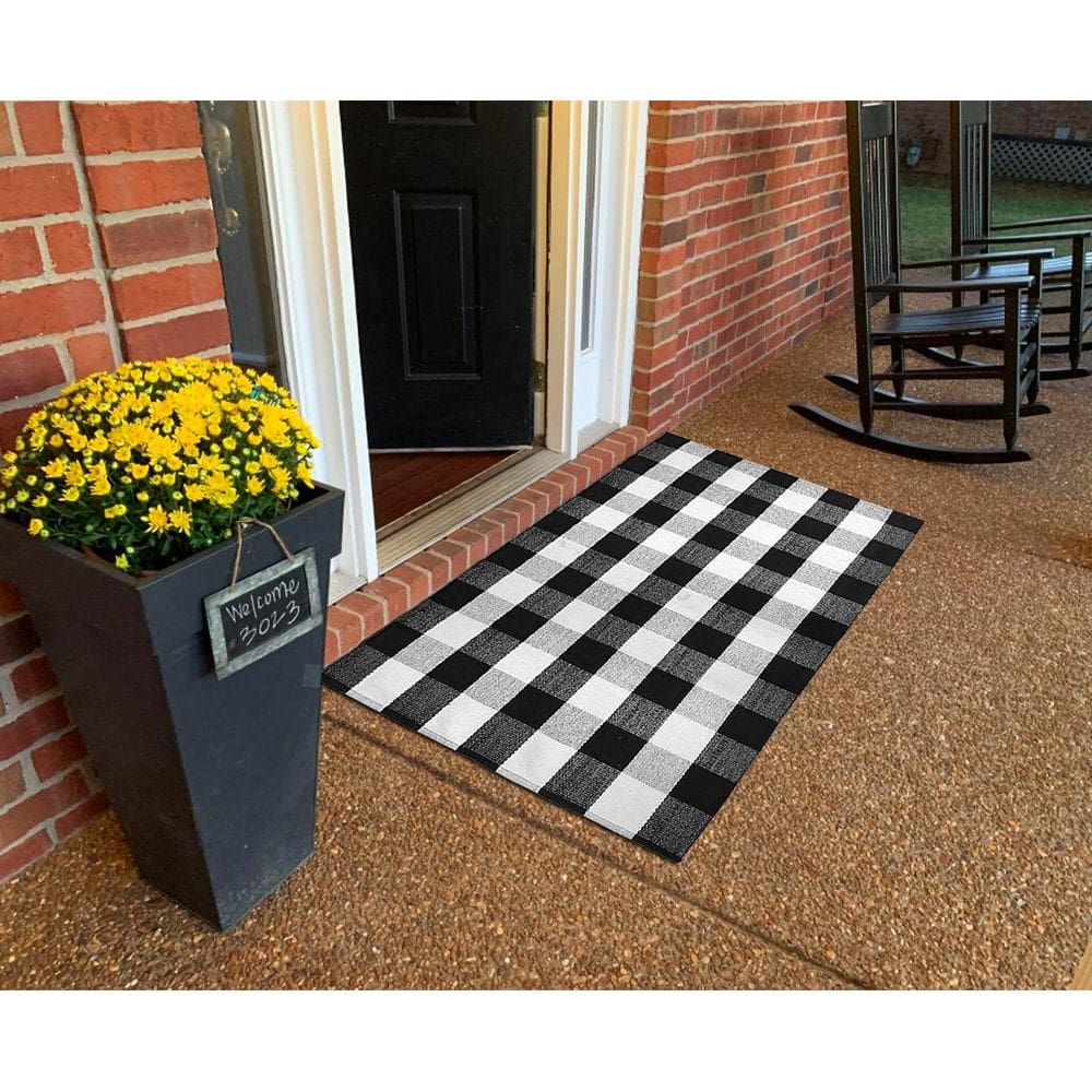 Tapete LEVINIS Buffalo Check Retro Farmhouse 110x150cm preto