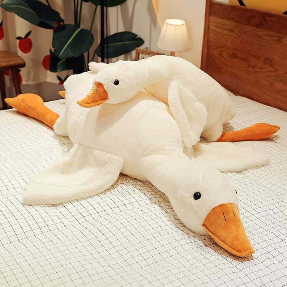 Brinquedo de pelúcia CottonStar Goose de pelúcia de 90 cm branco