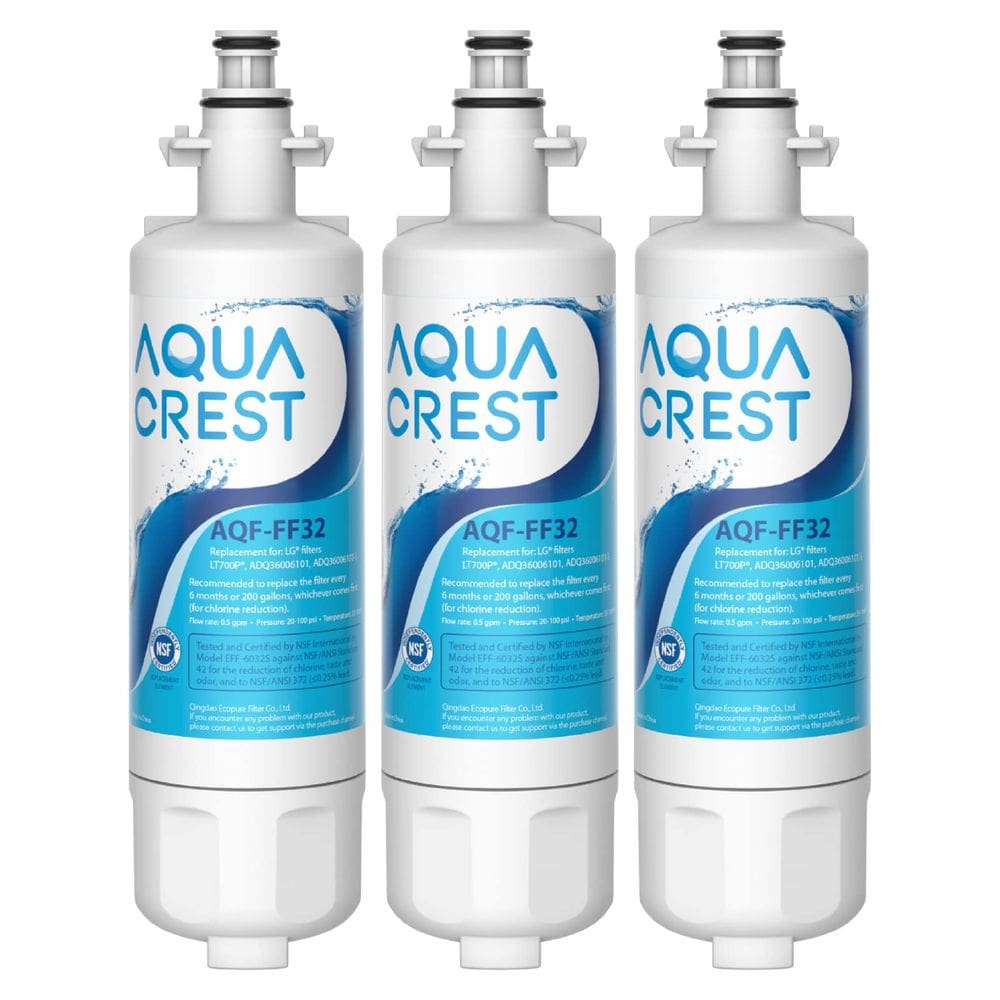Filtro de água para geladeira AQUA CREST 469690 ADQ36006101, pacote com 3