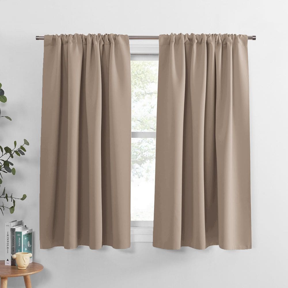 Cortinas PONY DANCE Light Taupe para sala de estar 160x160cm 2 unidades