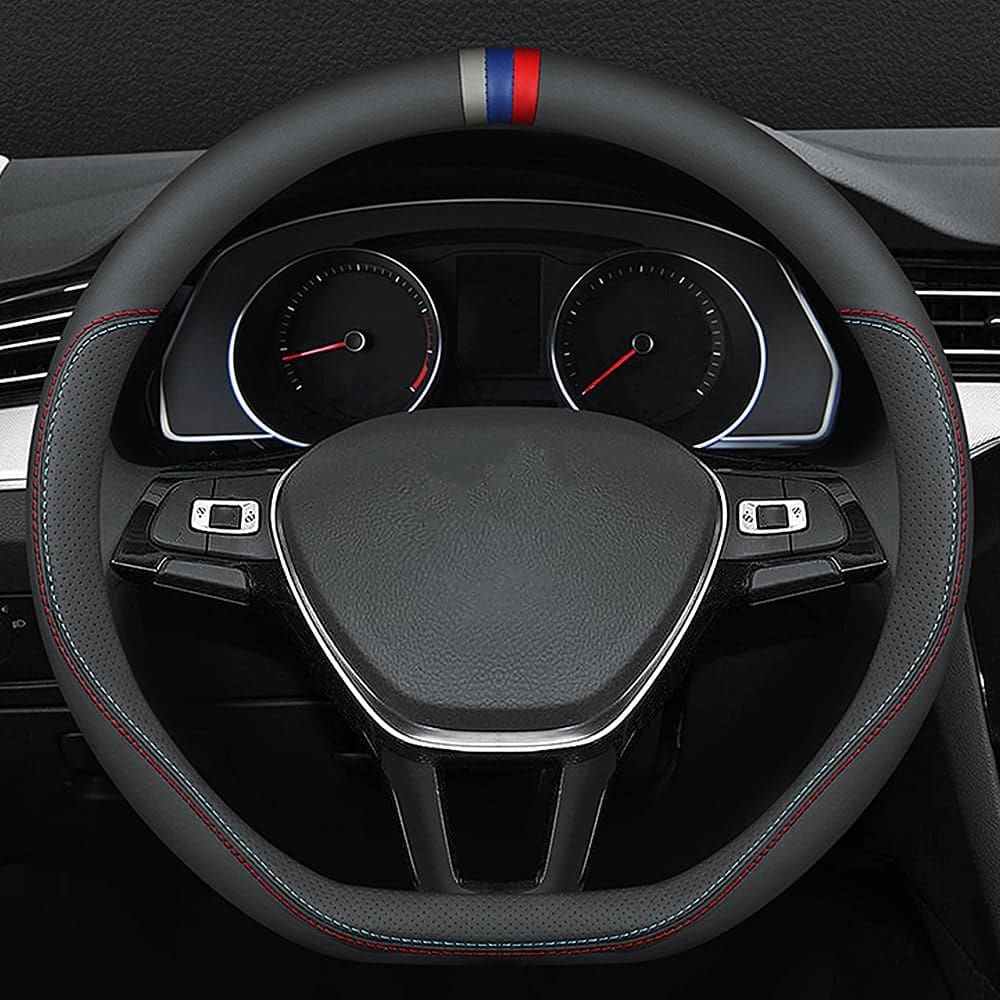 Capa de volante Carodi Latest Nappa Leather em forma de D