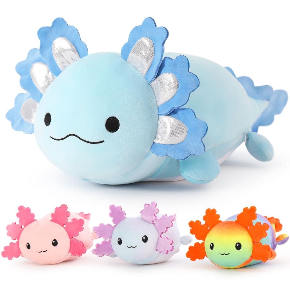 Brinquedo de pelúcia MaoGolan Giant Axolotl com 3 axolotl para bebês dentro