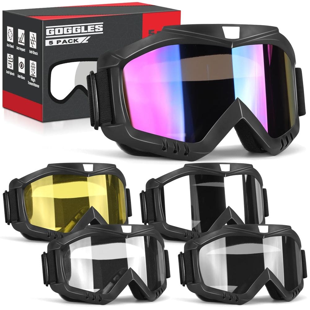 Óculos YENPK Dirt Bike Motorcycle ATV Motocross Ski, pacote com 5