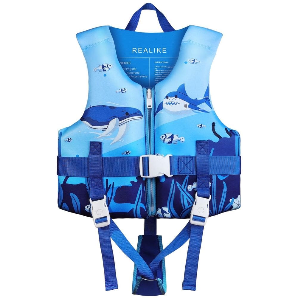 Colete de natação REALIKE para crianças, boias para crianças, 10-40 kg, neoprene