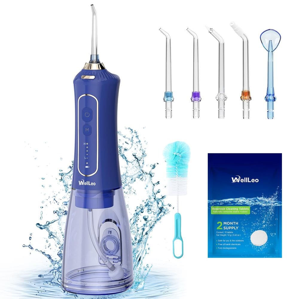 Irrigador oral sem fio Water Flosser WELLLEO WellLeo 300ml