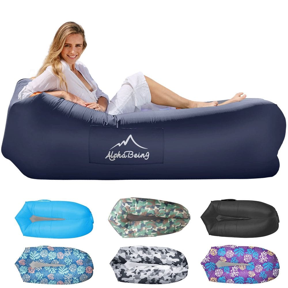 Espreguiçadeira inflável AlphaBeing Air Sofá portátil Navy