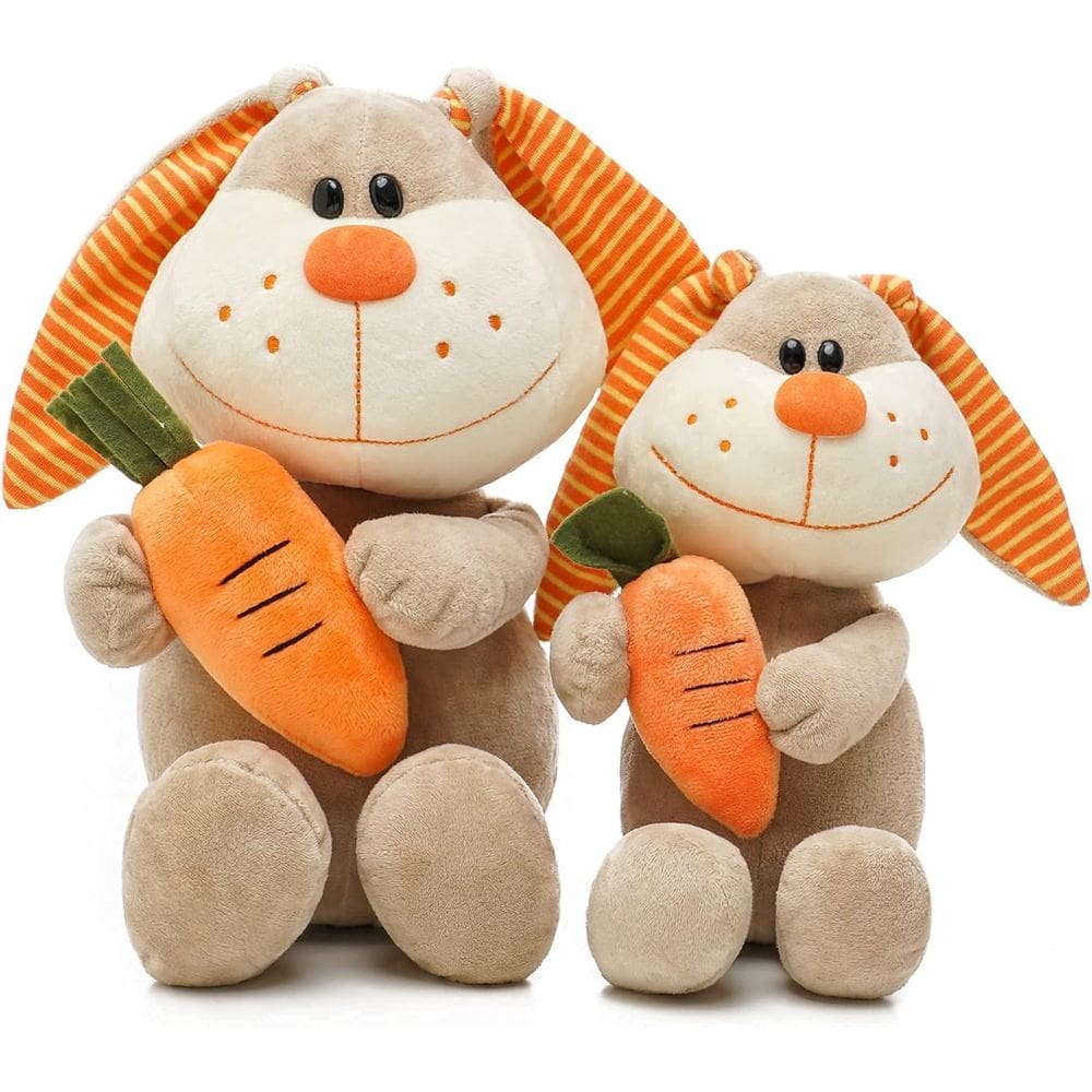 Bicho de pelúcia Nelio Bunny, 2 peças (36 cm+28 cm) com cenoura
