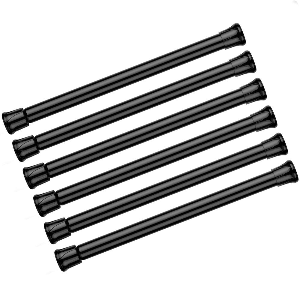 Vareta de cortina de tensão AIZESI Spring Short Black 19-33 cm 6 unidades