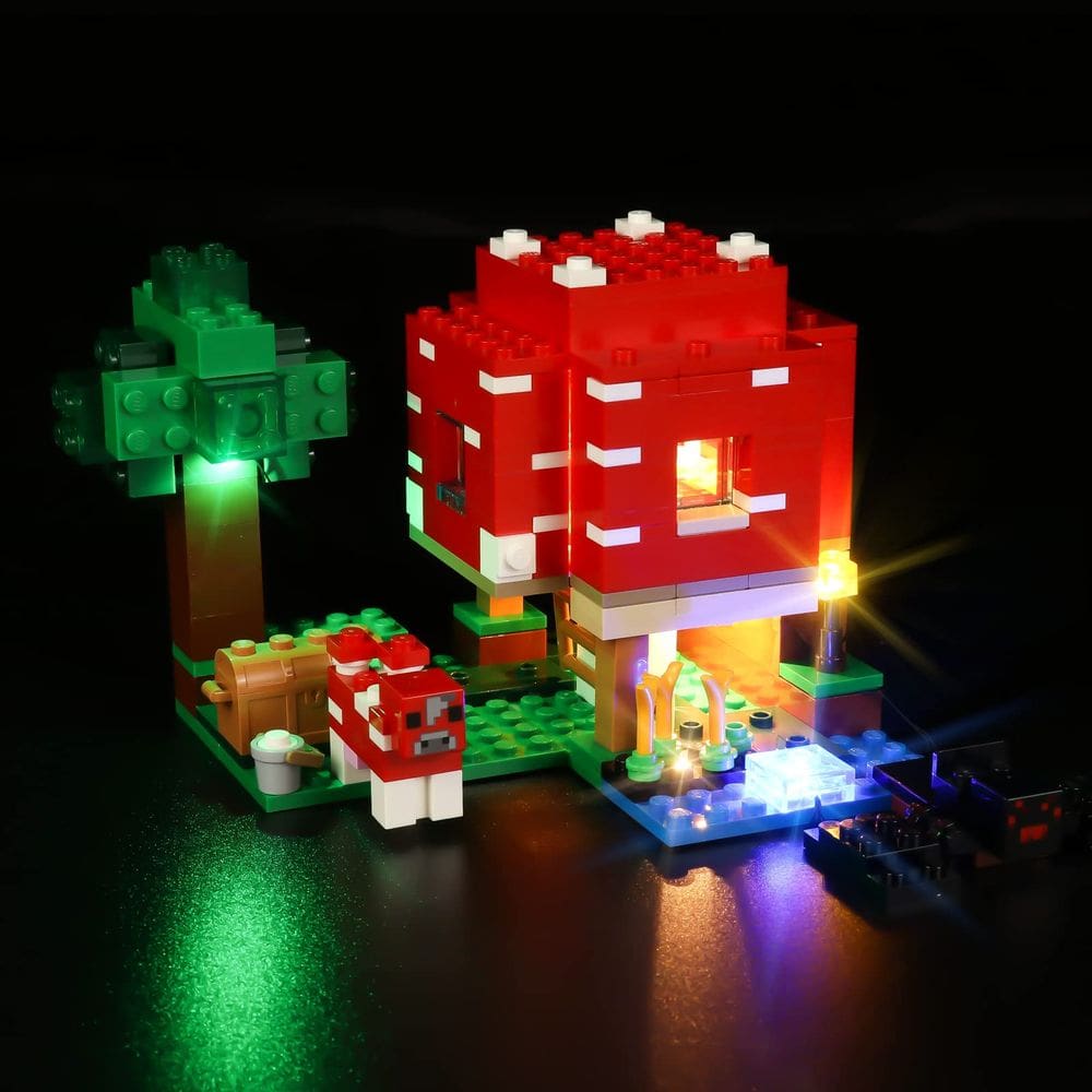 Kit de luz LED Rorliny para Lego Minecraft The Mushroom House
