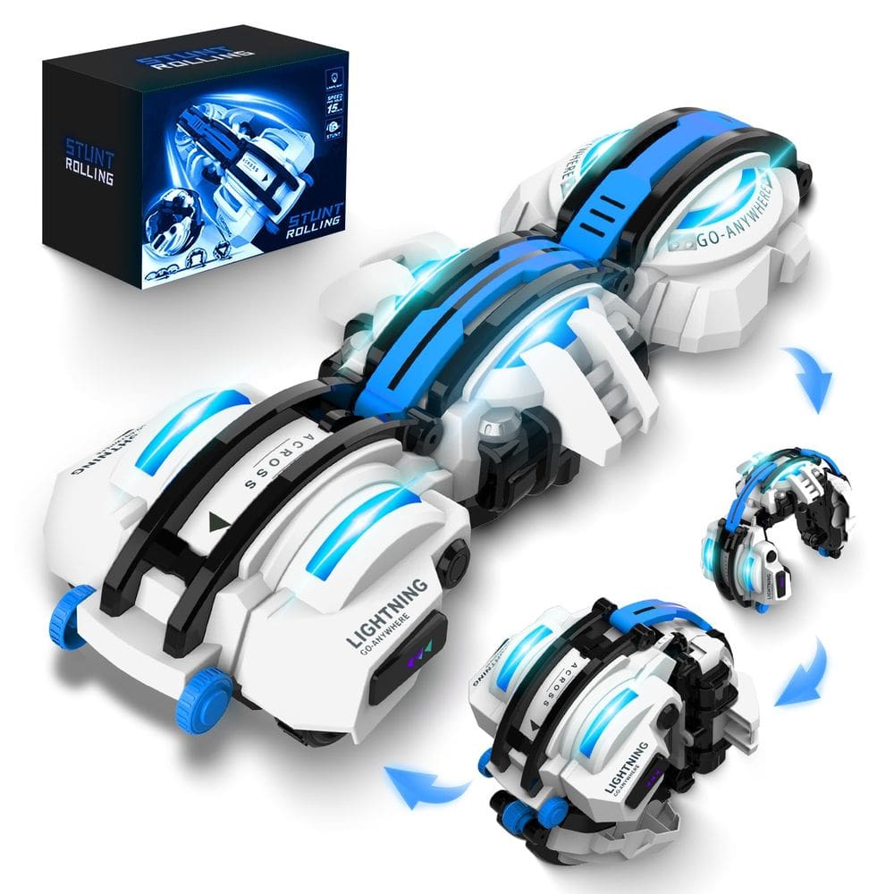 RC Car BAZADER Snakes 360° Roll com luzes LED para crianças de 6 a 12 anos
