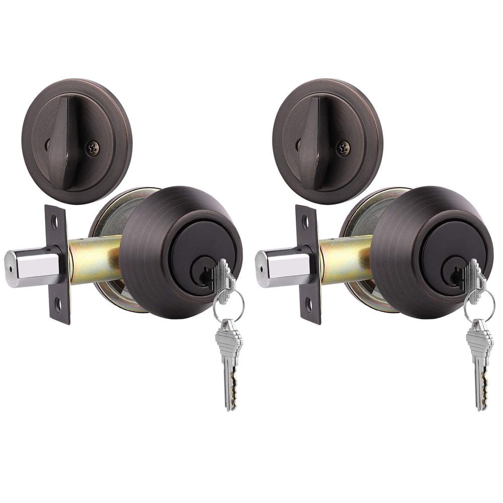 Fechadura Deadbolt Gobrico, 2 chaves iguais, cilindro único