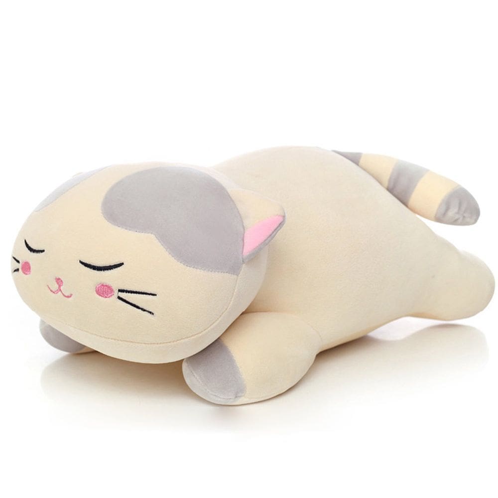 Almofada Lazada Stuffed Animal Cat Plush de 22 polegadas para crianças cinza