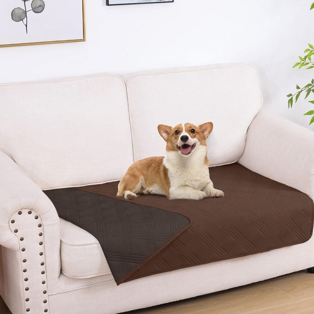 Cobertor impermeável para cães hyha Cama reversível para animais de estimação marrom 30x53cm