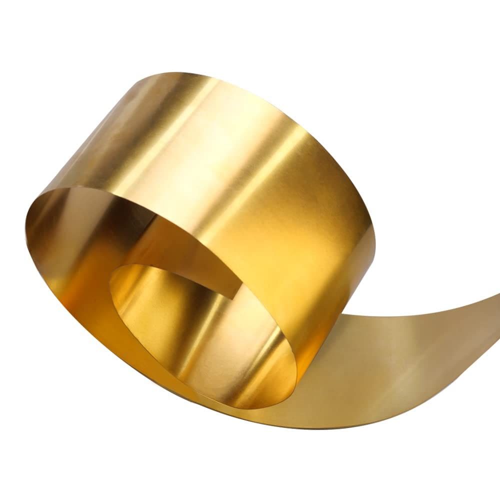 Folha de latão, ventiladores de rolo, metal de cobre, 0,2 mm/calibre 29, 10 x 100 cm