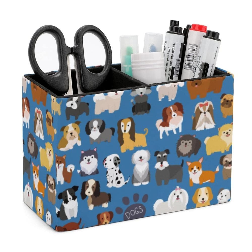 Porta-canetas Niapessel Cute Dogs Puppy Print Organizer