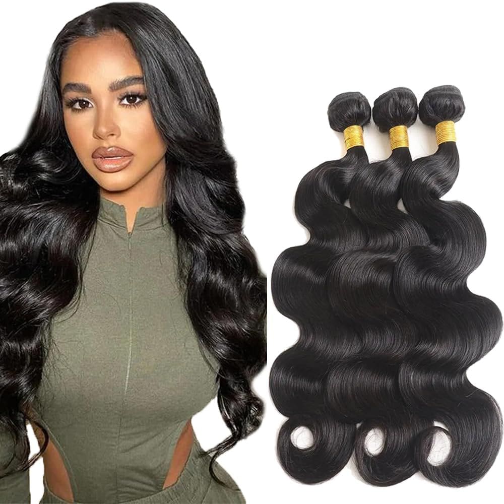 Extensões de cabelo YOUNGHANN Body Wave 3 Bundles 35-45cm