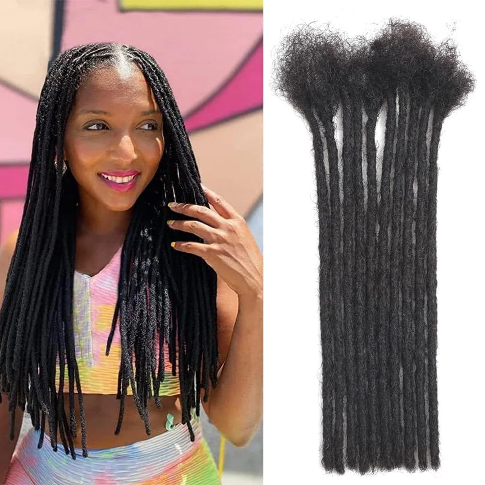Dreadlock Extensions Bangxunk Human Hair 10-100 fios de 16 cm