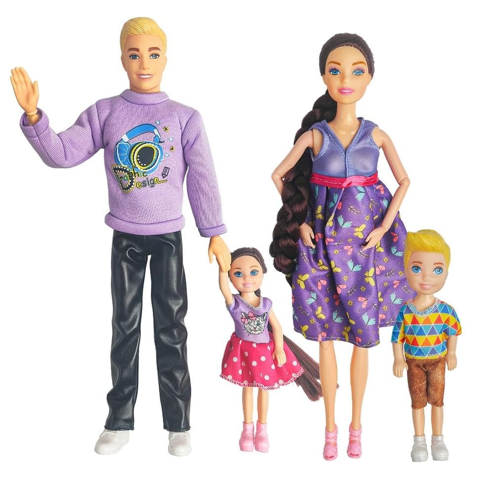 Conjunto de bonecos de ação Chioldilly Interactive Family Toy Fun