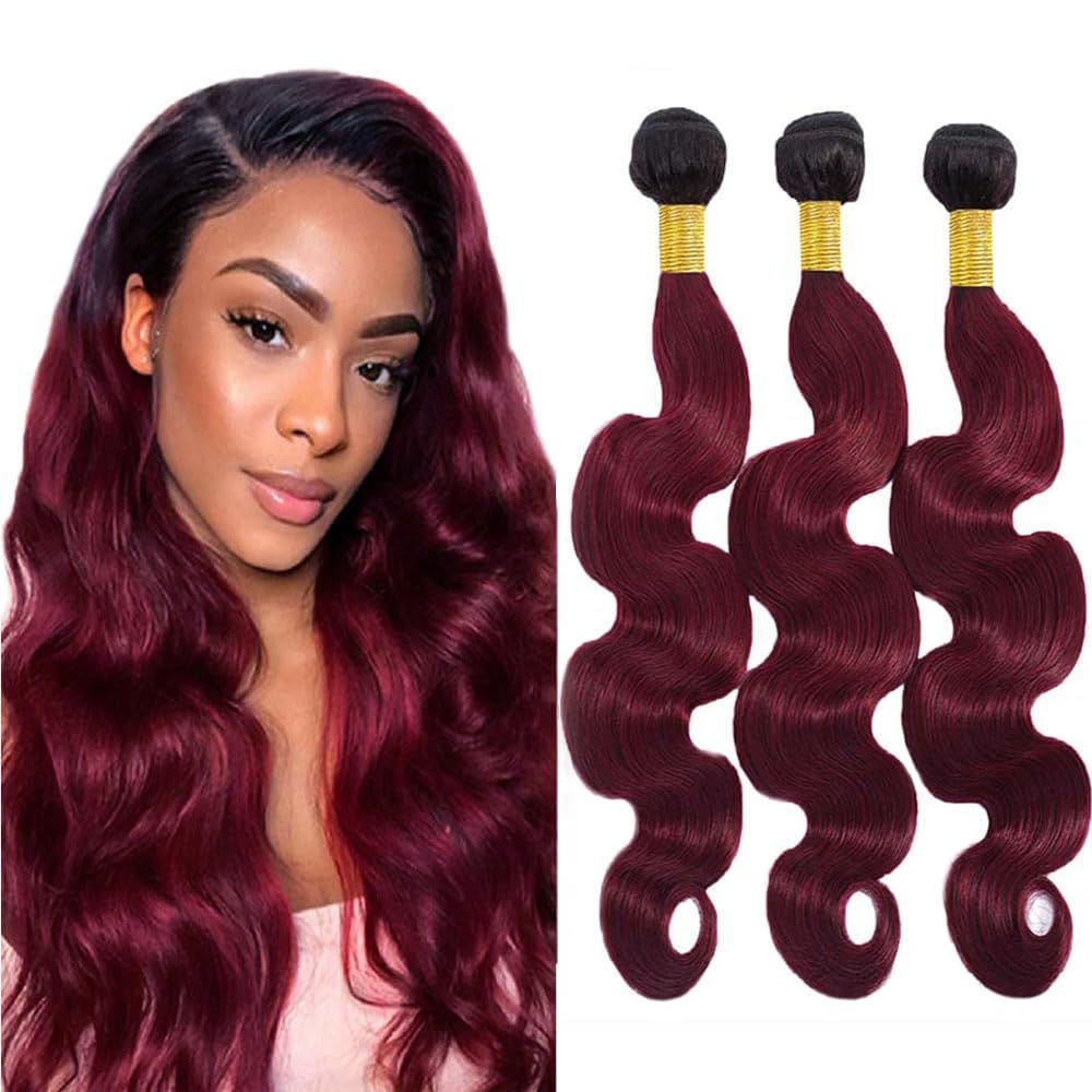 Extensões de cabelo Biottihair Burgundy Body Wave 1B99J 14-18in