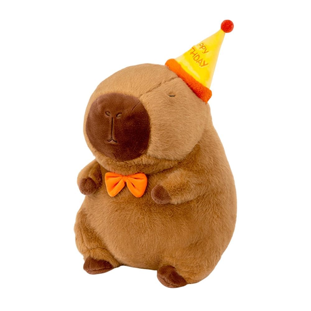 Brinquedo de pelúcia Ditucu Cute Birthday Capivara para crianças 23 cm marrom