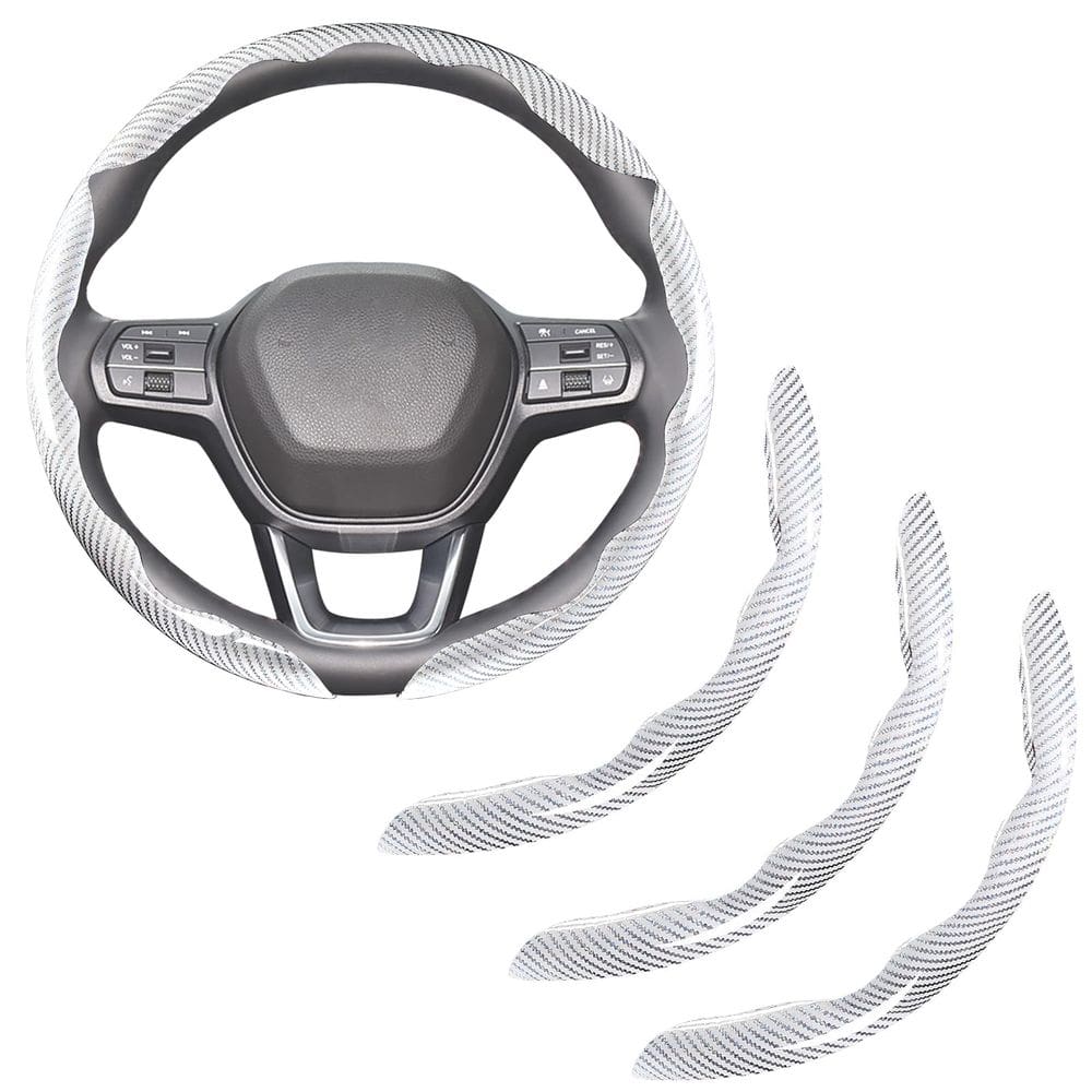 Capas de volante Aimato Carbon Fiber 3 peças (brancas)