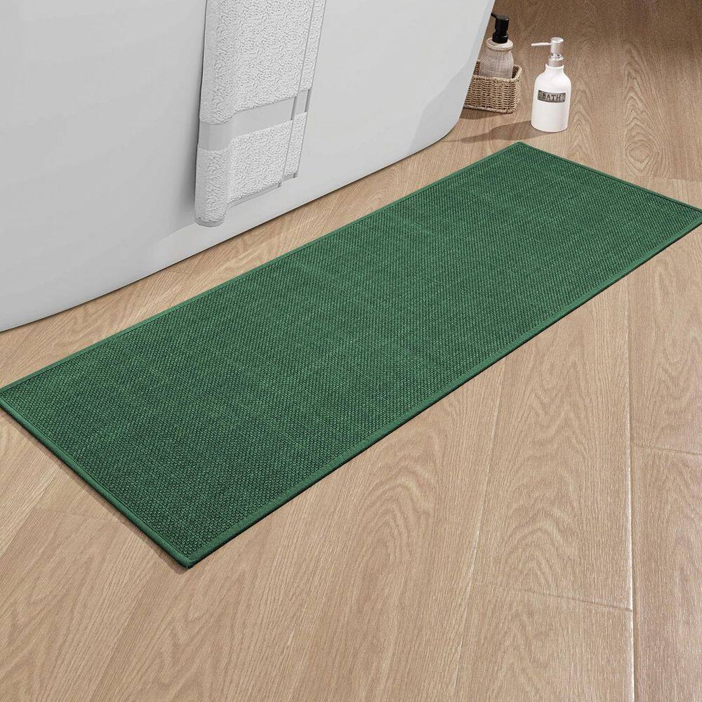 Tapete de banho chakme Ultra Thin Antiderrapante 120x43cm verde
